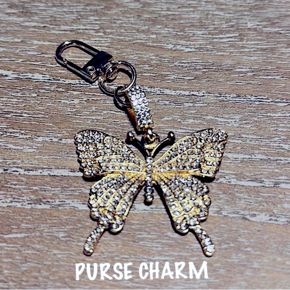 Butterfly Purse Charm With Bling NWT